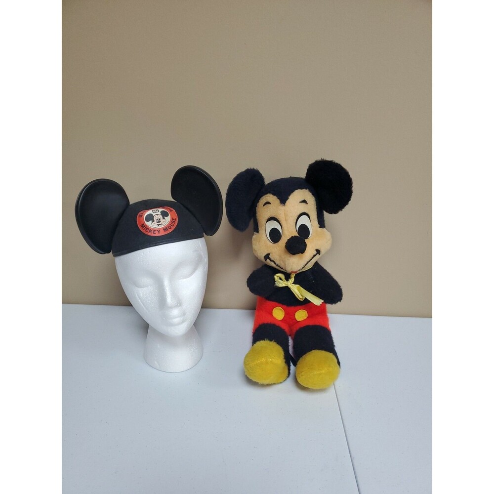 VINTAGE 60's/70's DISNEY LOT CA STUFFED TOYS MICKEY MOUSE DOLL 20 INCHES & EARS